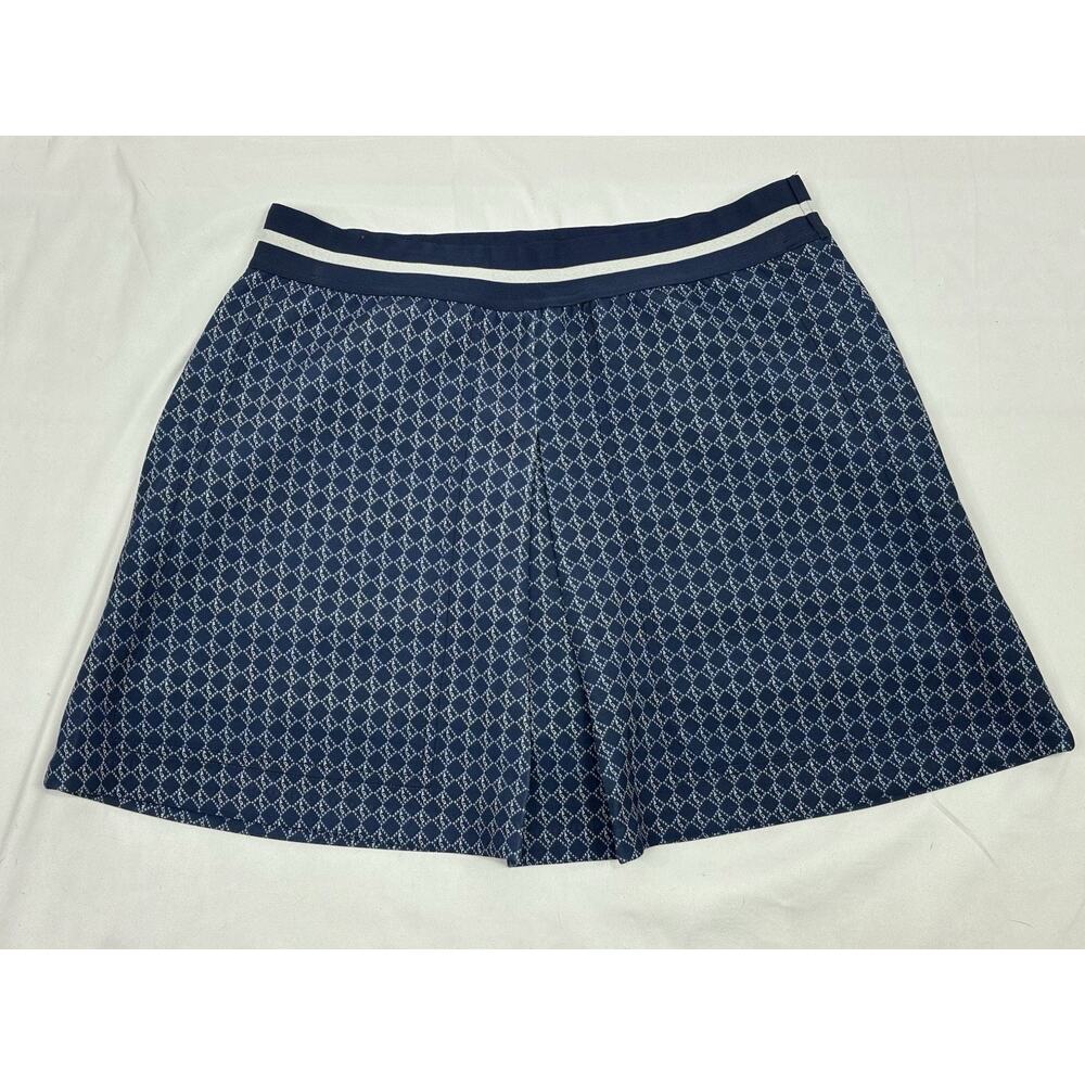 A. PUTNAM A-Line Front Pleat Rita Skort Dress Blues Women's Size L Golf Preppy